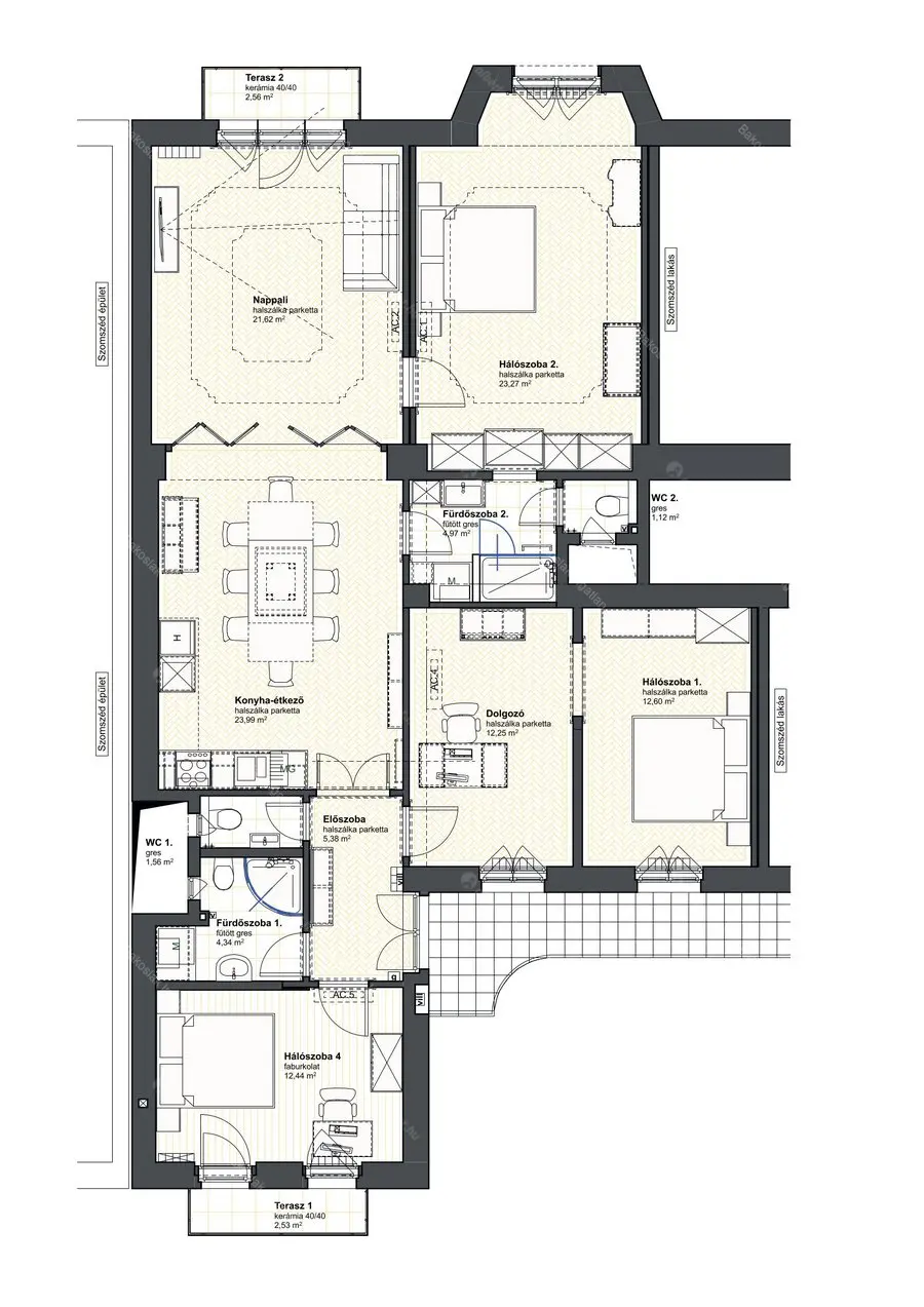 Kiadó albérlet 849000 Ft/hó áron: Budapest, I. kerület  Bem rakpart. Mérete: 125 nm, 5 szobás | Alberlet.hu - 6675352