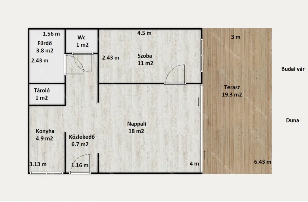 Kiadó albérlet 440000 Ft/hó áron: Budapest, I. kerület  Bérc utca. Mérete: 52 nm, 1 szobás | Alberlet.hu - 6644424