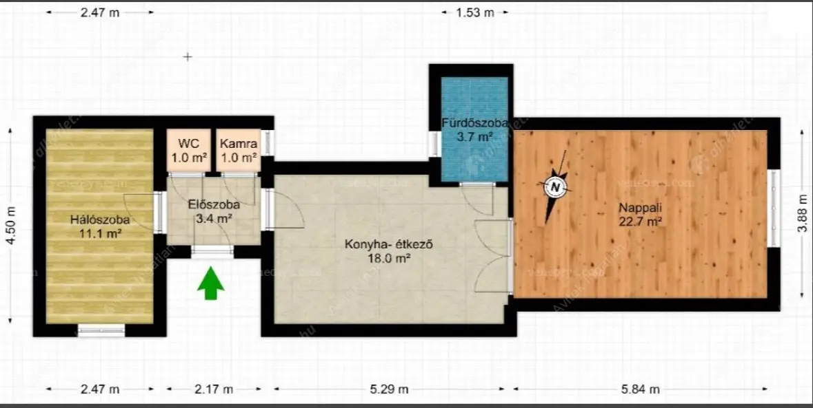 Kiadó albérlet 295000 Ft/hó áron: Budapest, I. kerület  Iskola utca. Mérete: 60 nm, 2 szobás | Alberlet.hu - 6551529