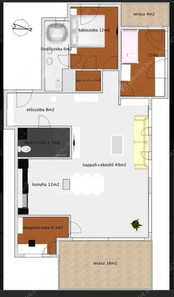 Kiadó albérlet 700000 Ft/hó áron: Budapest, II. kerület  Alsó zöldmáli út. Mérete: 113 nm, 3 szobás | Alberlet.hu - 6580592