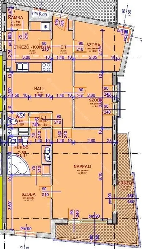 Kiadó albérlet 659000 Ft/hó áron: Budapest, II. kerület  Bécsi út. Mérete: 97 nm, 4 szobás | Alberlet.hu - 6675797