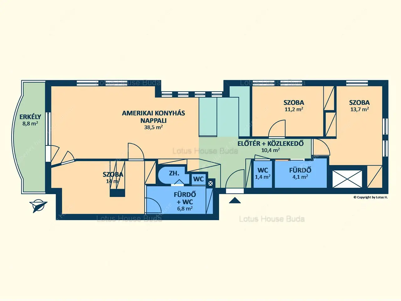 Kiadó albérlet 785000 Ft/hó áron: Budapest, II. kerület  Bimbó út. Mérete: 108 nm, 4 szobás | Alberlet.hu - 6544507