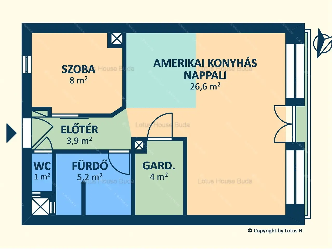 Kiadó albérlet 360000 Ft/hó áron: Budapest, II. kerület  Cimbalom utca. Mérete: 49 nm, 2 szobás | Alberlet.hu - 6669553