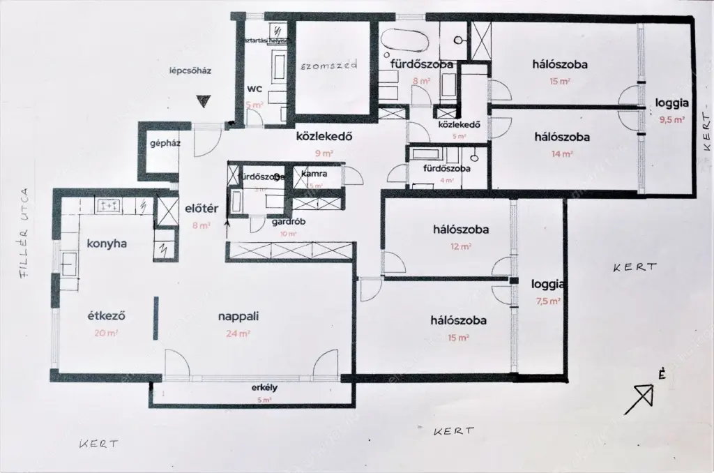 Kiadó albérlet 1400000 Ft/hó áron: Budapest, II. kerület  Fillér utca. Mérete: 153 nm, 5 szobás | Alberlet.hu - 6517423