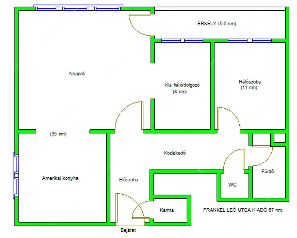 Kiadó albérlet 350000 Ft/hó áron: Budapest, II. kerület  Frankel Leó út. Mérete: 67 nm, 2 szobás | Alberlet.hu - 6634712