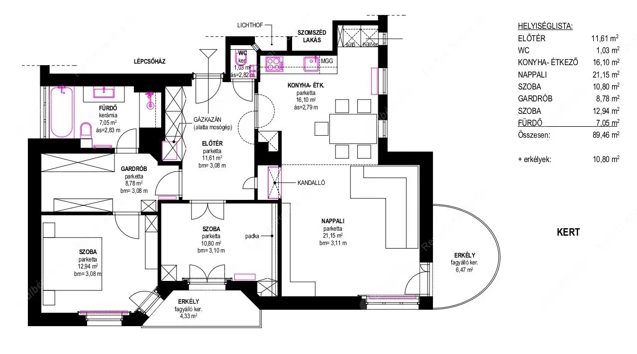 Kiadó albérlet 595000 Ft/hó áron: Budapest, II. kerület  Labanc utca. Mérete: 90 nm, 1 szobás | Alberlet.hu - 6604705