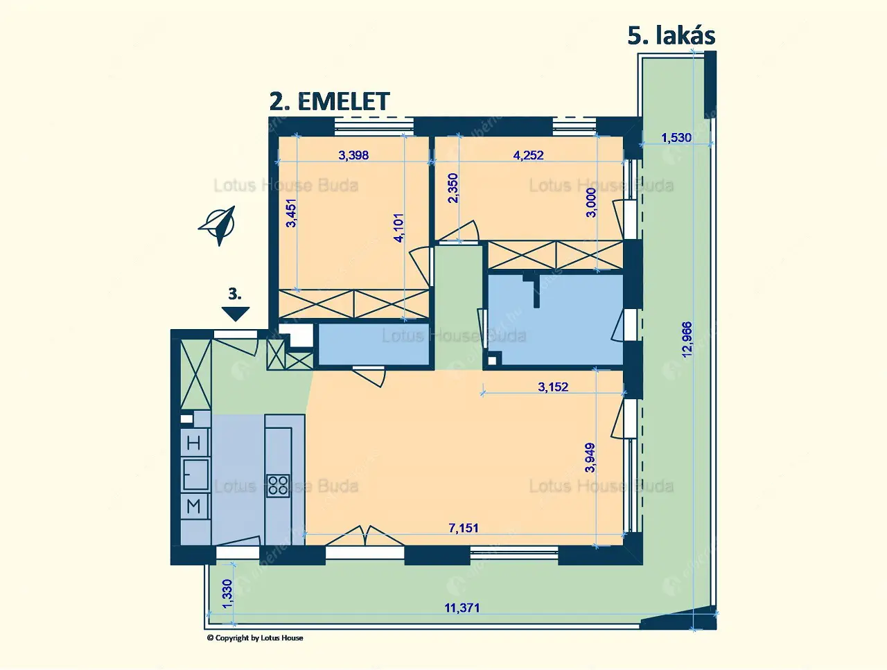Kiadó albérlet 704000 Ft/hó áron: Budapest, II. kerület  Tárogató út. Mérete: 80 nm, 3 szobás | Alberlet.hu - 6467563