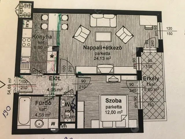 Kiadó albérlet 250000 Ft/hó áron: Budapest, III. kerület   1053 Nánási út . Mérete: 57 nm, 2 szobás | Alberlet.hu - 6627588