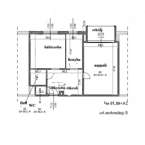 Kiadó albérlet 230000 Ft/hó áron: Budapest, III. kerület  Vízimolnár utca  utca. Mérete: 50 nm, 2 szobás | Alberlet.hu - 6624024