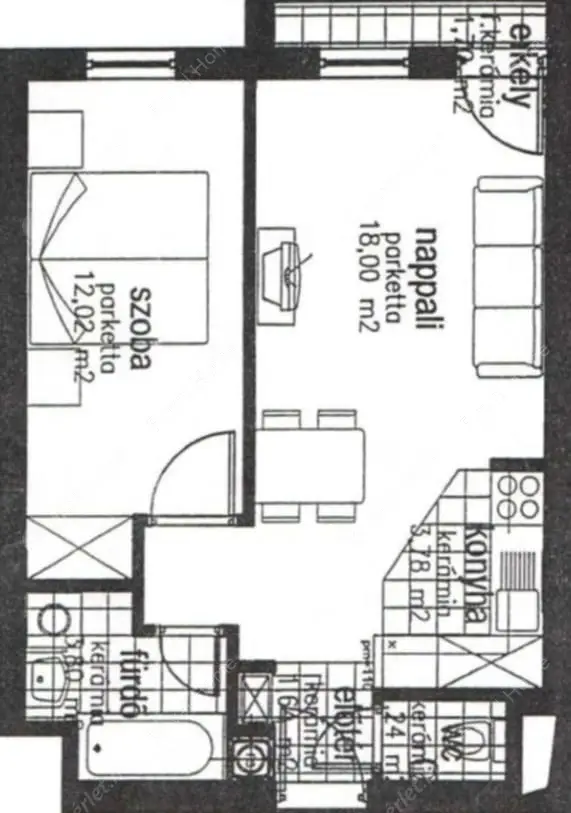 Kiadó albérlet 229000 Ft/hó áron: Budapest, IX. kerület  Balázs Béla utca. Mérete: 43 nm, 1 szobás | Alberlet.hu - 6586903
