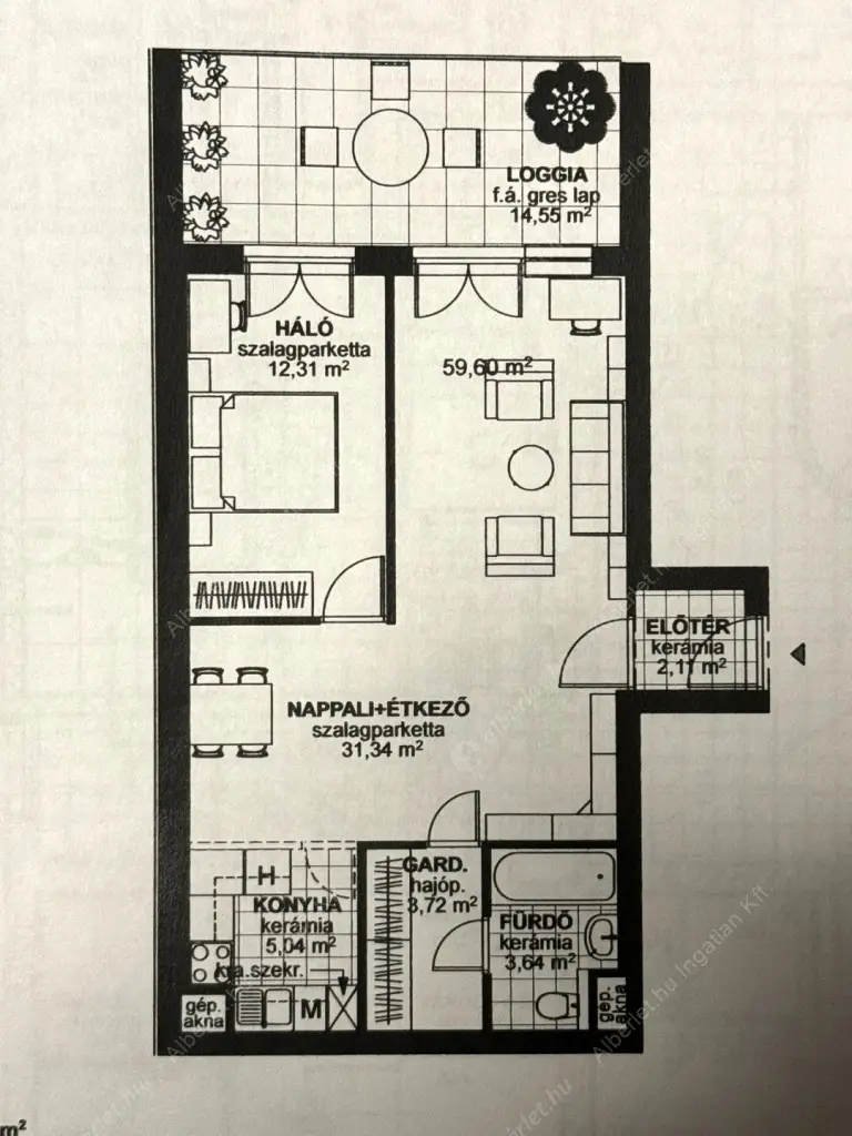 Kiadó albérlet 400000 Ft/hó áron: Budapest, IX. kerület  Balázs Béla utca. Mérete: 59 nm, 2 szobás | Alberlet.hu - 6616269