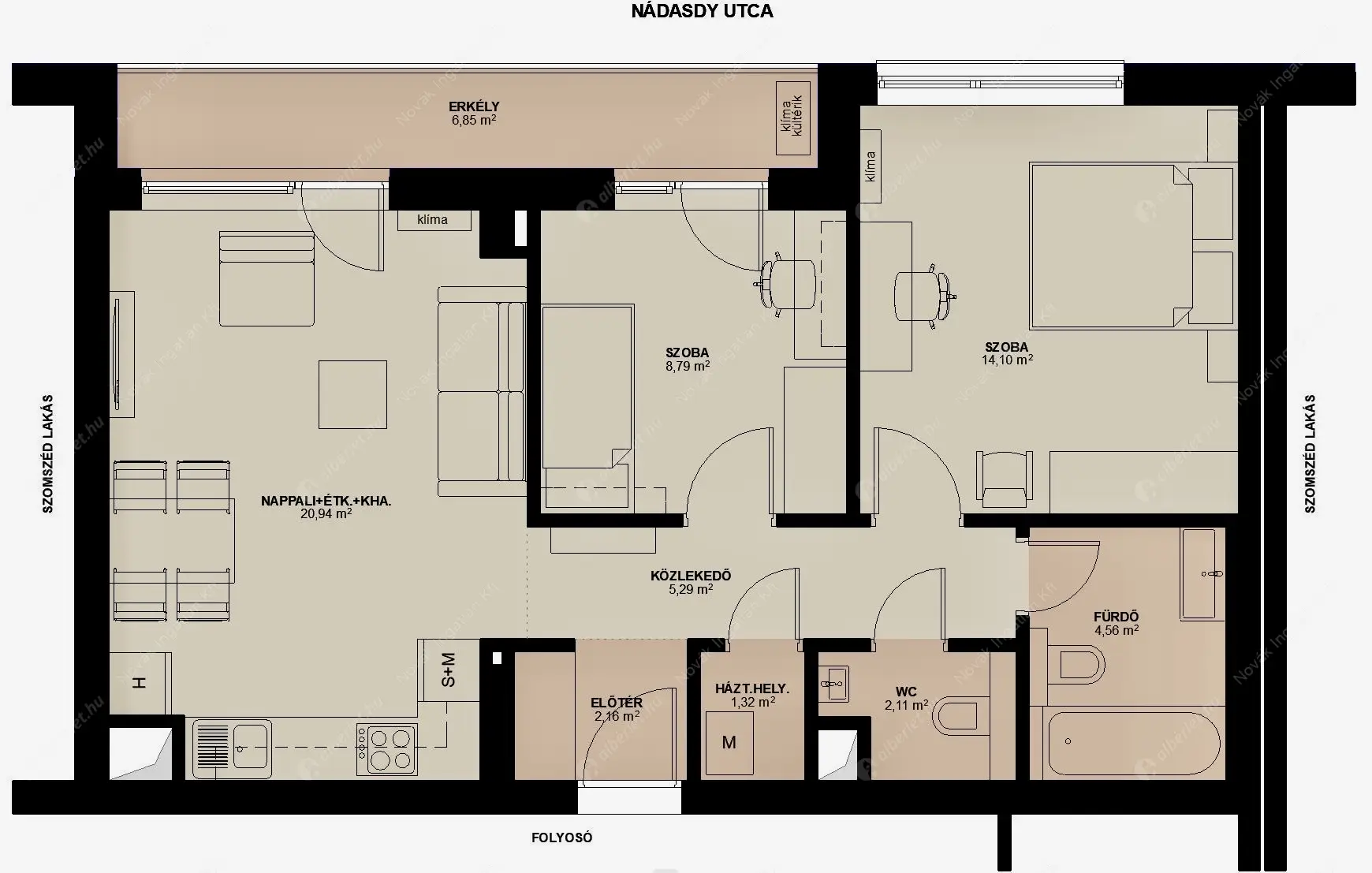 Kiadó albérlet 360000 Ft/hó áron: Budapest, IX. kerület  Nádasdy utca. Mérete: 60 nm, 3 szobás | Alberlet.hu - 6585542
