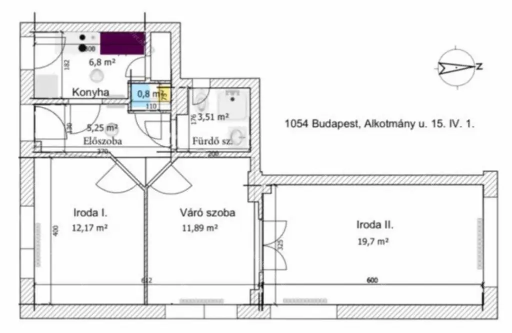 Kiadó albérlet 320000 Ft/hó áron: Budapest, V. kerület  Alkotmány utca. Mérete: 60 nm, 3 szobás | Alberlet.hu - 6678227