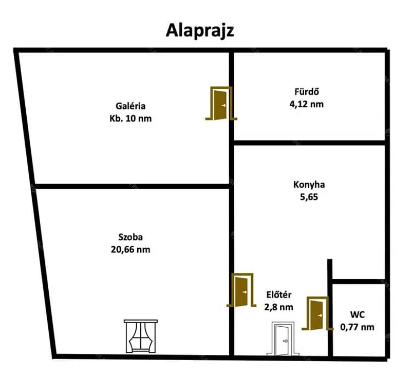 Kiadó albérlet 210000 Ft/hó áron: Budapest, V. kerület  Bajcsy-Zsilinszky út. Mérete: 34 nm, 1 szobás | Alberlet.hu - 6680156