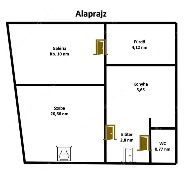 Kiadó albérlet 230000 Ft/hó áron: Budapest, V. kerület  Bajcsy-Zsilinszky út. Mérete: 44 nm, 1 szobás | Alberlet.hu - 6608142