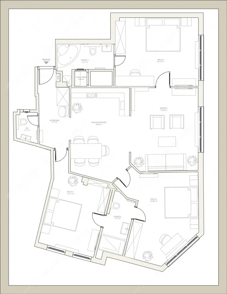 Kiadó albérlet 1069000 Ft/hó áron: Budapest, V. kerület  Bástya utca. Mérete: 119 nm, 4 szobás | Alberlet.hu - 6562744