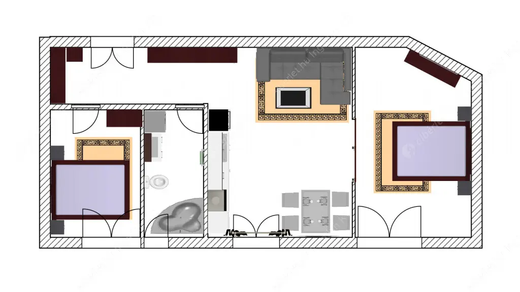 Kiadó albérlet 490000 Ft/hó áron: Budapest, V. kerület  Ferenciek tere. Mérete: 62 nm, 3 szobás | Alberlet.hu - 6520409