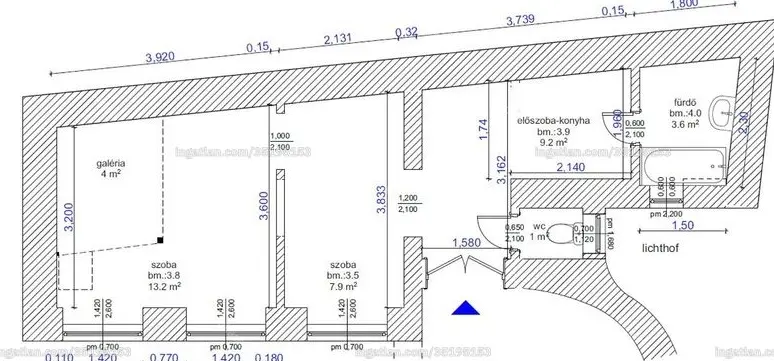 Kiadó albérlet 215000 Ft/hó áron: Budapest, V. kerület  Veres Pálné utca. Mérete: 31 nm, 1 szobás | Alberlet.hu - 6640376