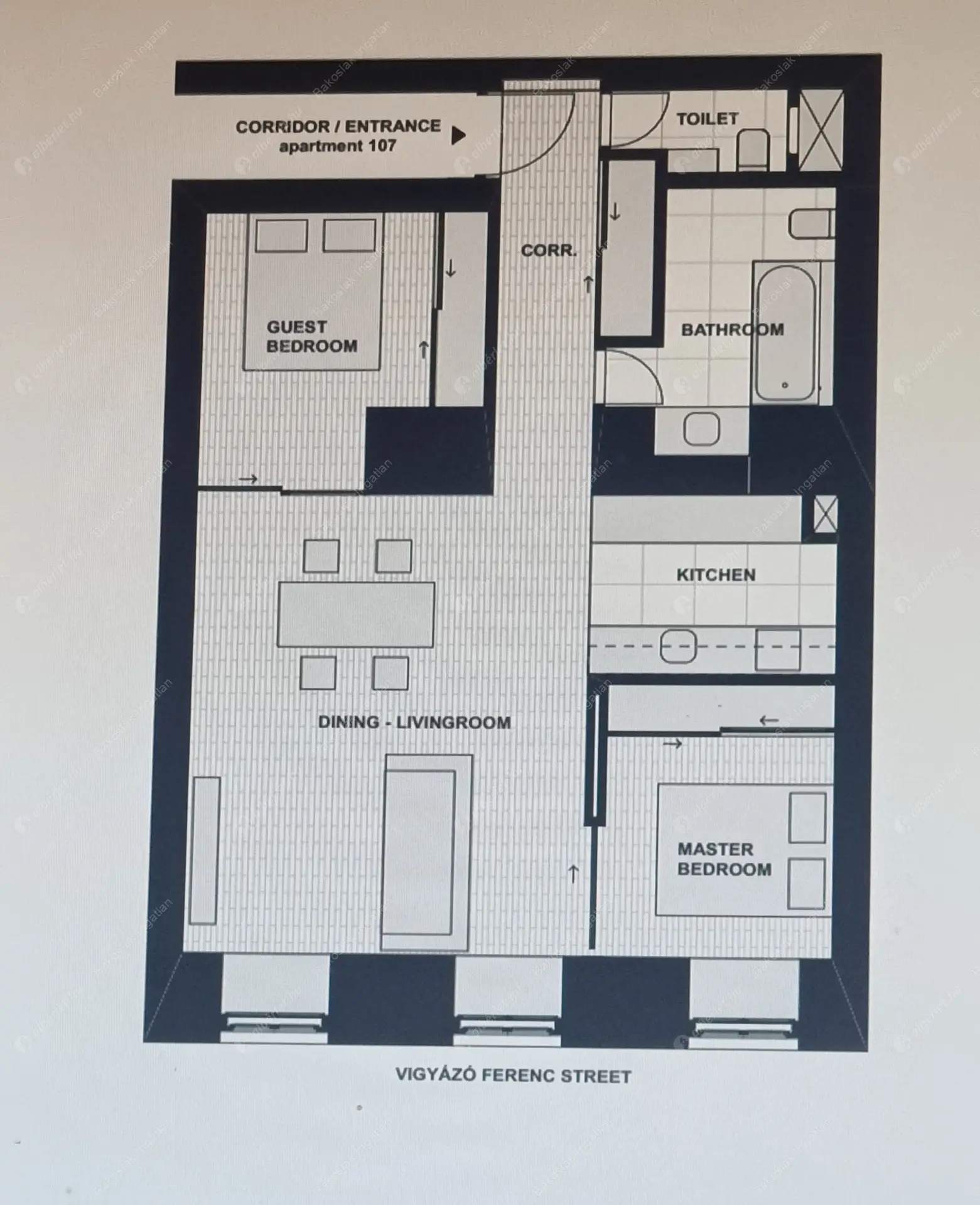 Kiadó albérlet 799000 Ft/hó áron: Budapest, V. kerület  Vigyázó Ferenc utca. Mérete: 75 nm, 2 szobás | Alberlet.hu - 6397344