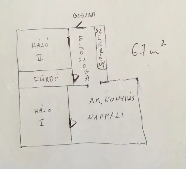 Kiadó albérlet 280000 Ft/hó áron: Budapest, VI. kerület  Aradi utca. Mérete: 67 nm, 3 szobás | Alberlet.hu - 6606913