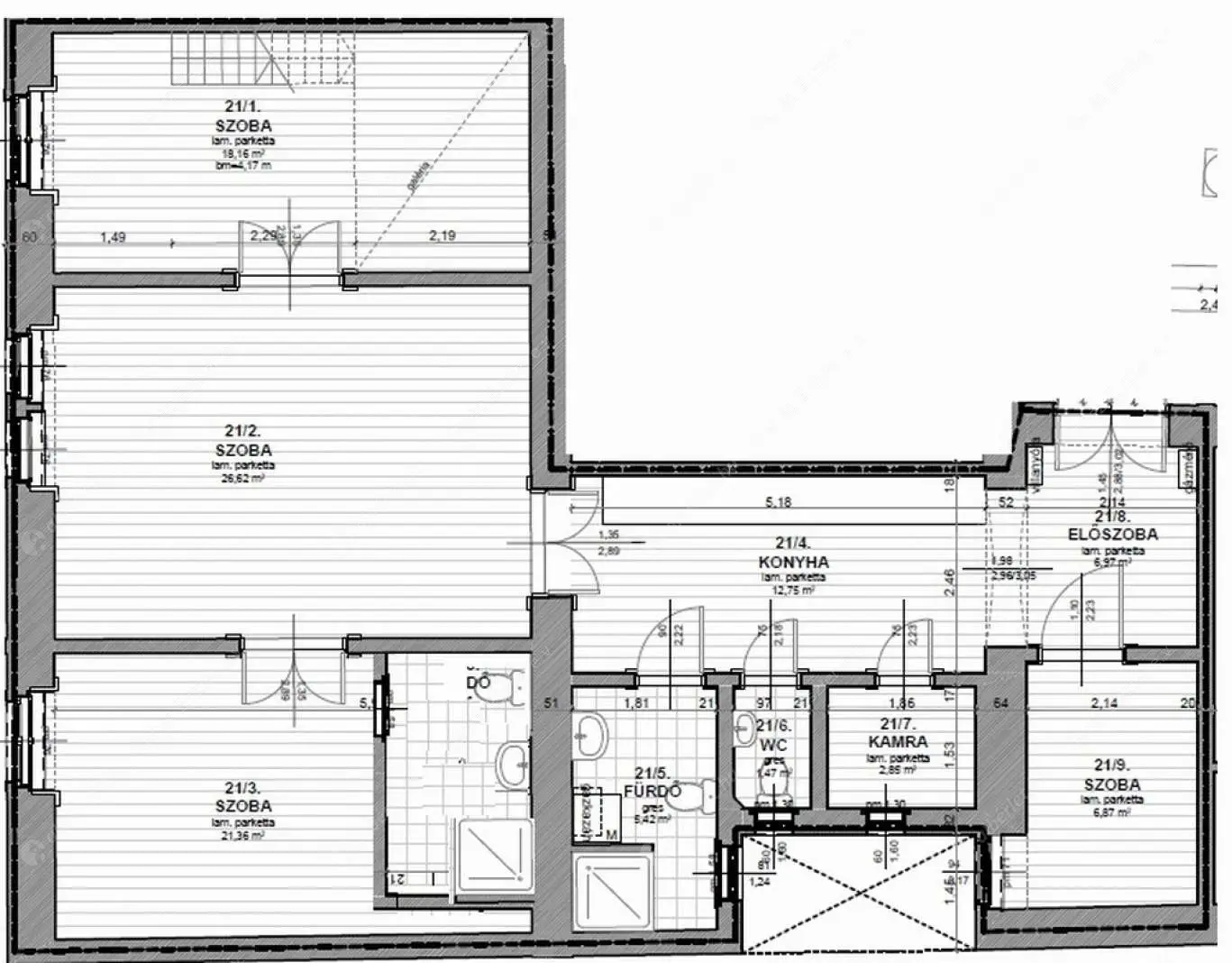 Kiadó albérlet 630000 Ft/hó áron: Budapest, VI. kerület  Jókai utca. Mérete: 105 nm, 3 szobás | Alberlet.hu - 6490500
