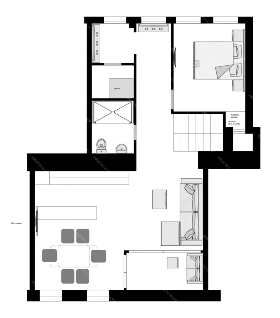 Kiadó albérlet 1350000 Ft/hó áron: Budapest, VI. kerület  Jókai utca. Mérete: 136 nm, 4 szobás | Alberlet.hu - 6681961