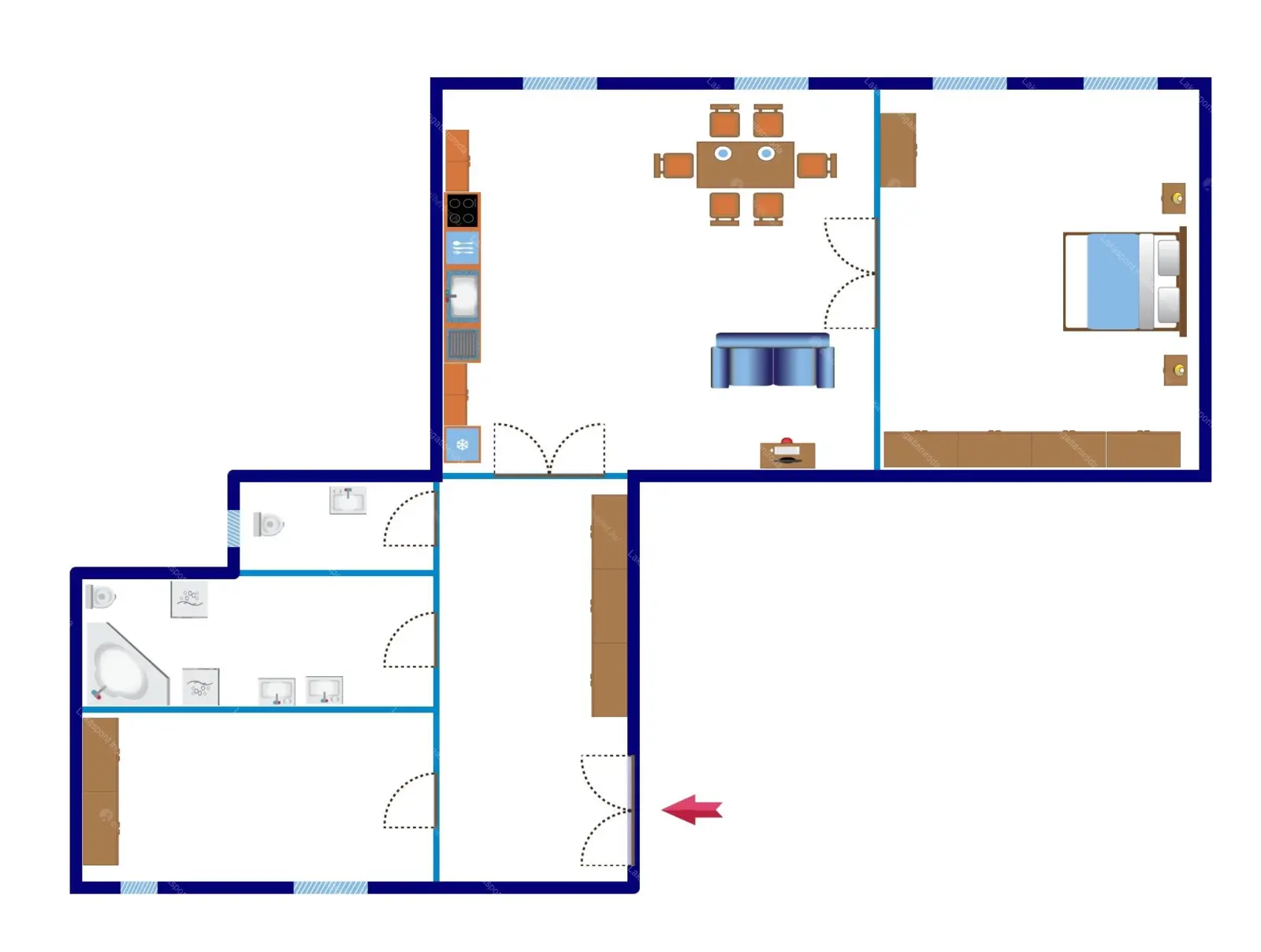 Kiadó albérlet 360000 Ft/hó áron: Budapest, VI. kerület  Jókai utca. Mérete: 91 nm, 3 szobás | Alberlet.hu - 6657412