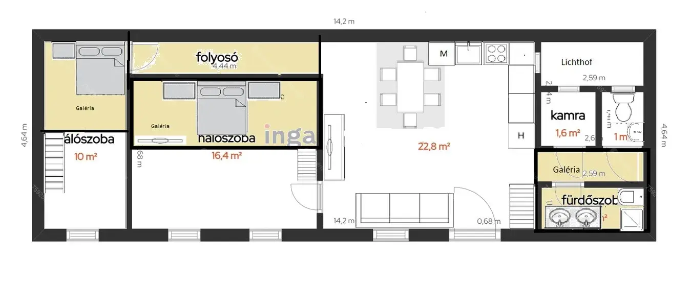 Kiadó albérlet 310000 Ft/hó áron: Budapest, VI. kerület  Király utca. Mérete: 61 nm, 2 szobás | Alberlet.hu - 6697489