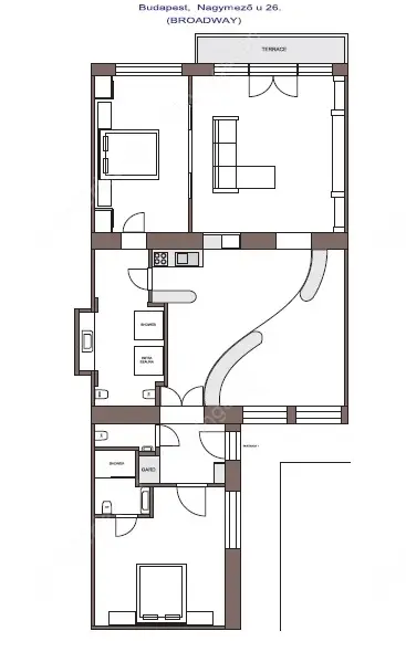 Kiadó albérlet 769000 Ft/hó áron: Budapest, VI. kerület  Nagymező utca. Mérete: 111 nm, 3 szobás | Alberlet.hu - 6587989