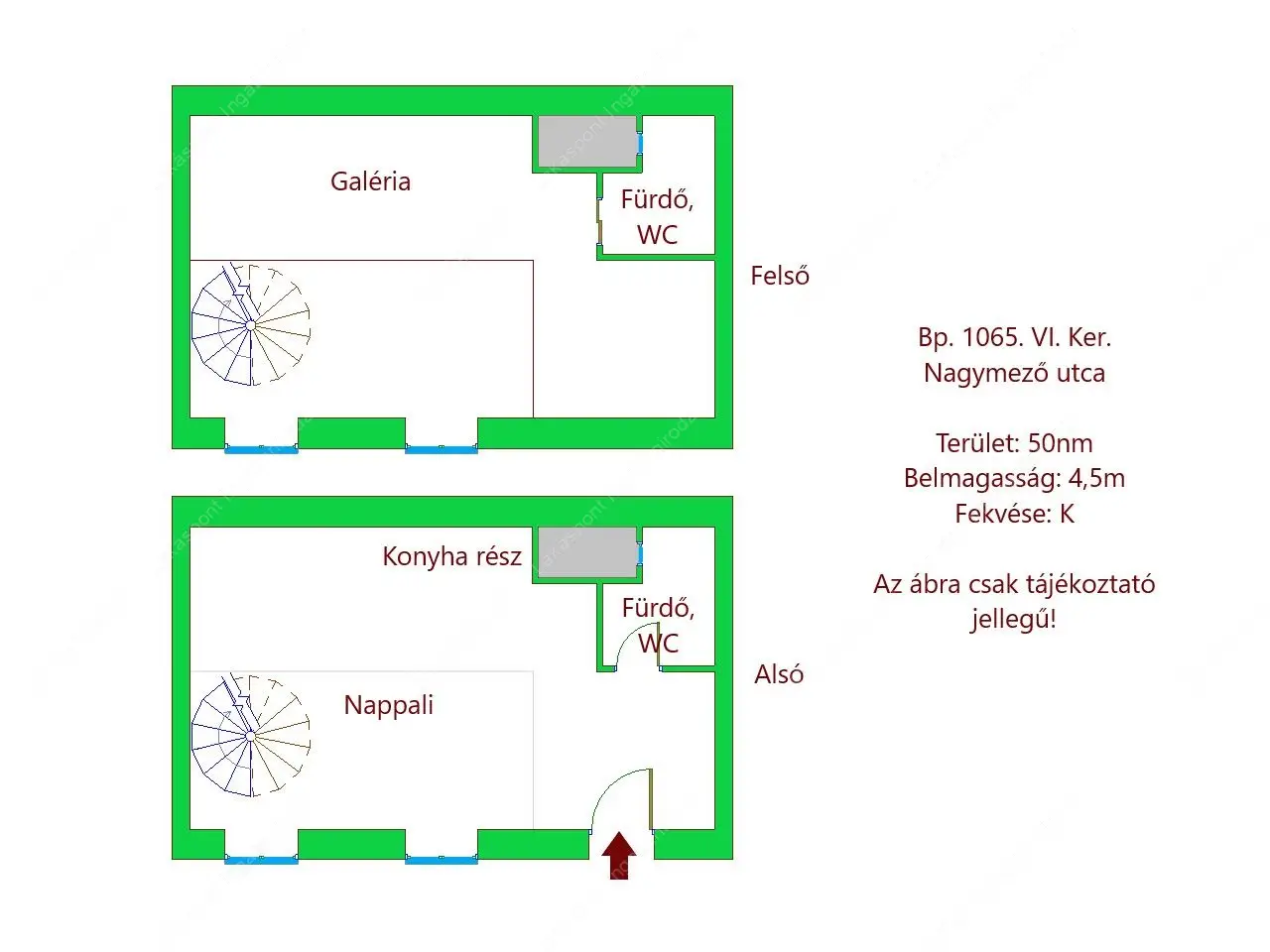 Kiadó albérlet 280000 Ft/hó áron: Budapest, VI. kerület  Nagymező utca. Mérete: 50 nm, 1 szobás | Alberlet.hu - 6639592