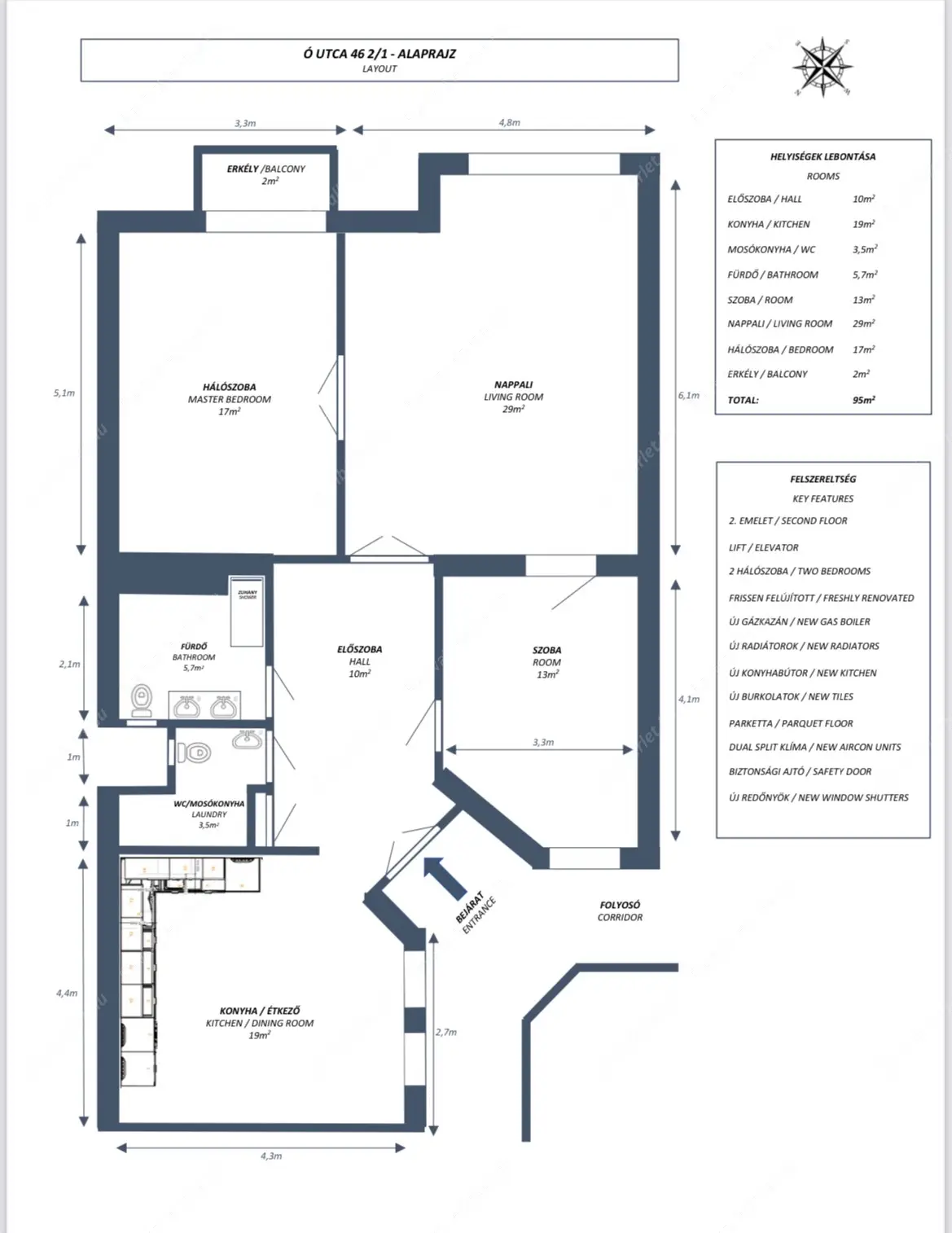 Kiadó albérlet 699000 Ft/hó áron: Budapest, VI. kerület  Ó utca. Mérete: 100 nm, 3 szobás | Alberlet.hu - 6623557