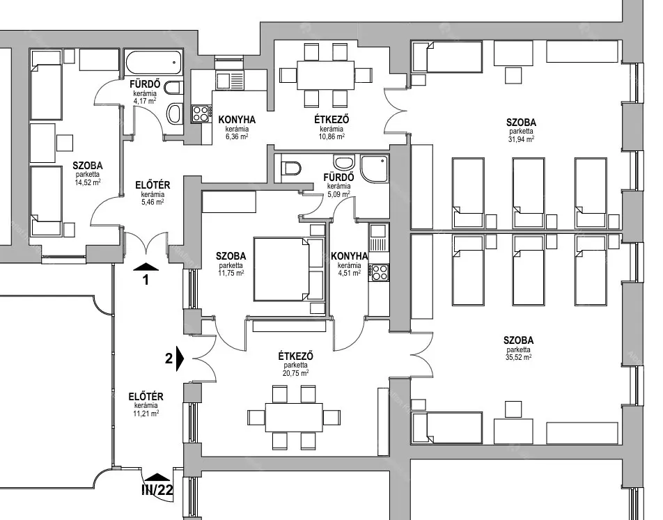 Kiadó albérlet 450000 Ft/hó áron: Budapest, VI. kerület  Ó utca. Mérete: 162 nm, 5 szobás | Alberlet.hu - 6700575