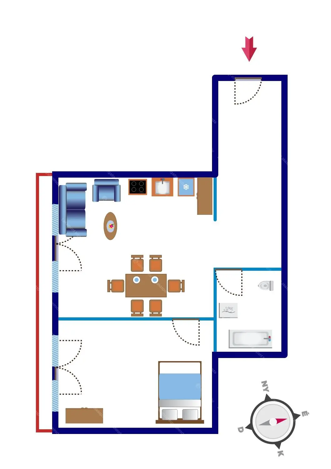 Kiadó albérlet 328000 Ft/hó áron: Budapest, VI. kerület  Ó utca. Mérete: 54 nm, 2 szobás | Alberlet.hu - 6690666