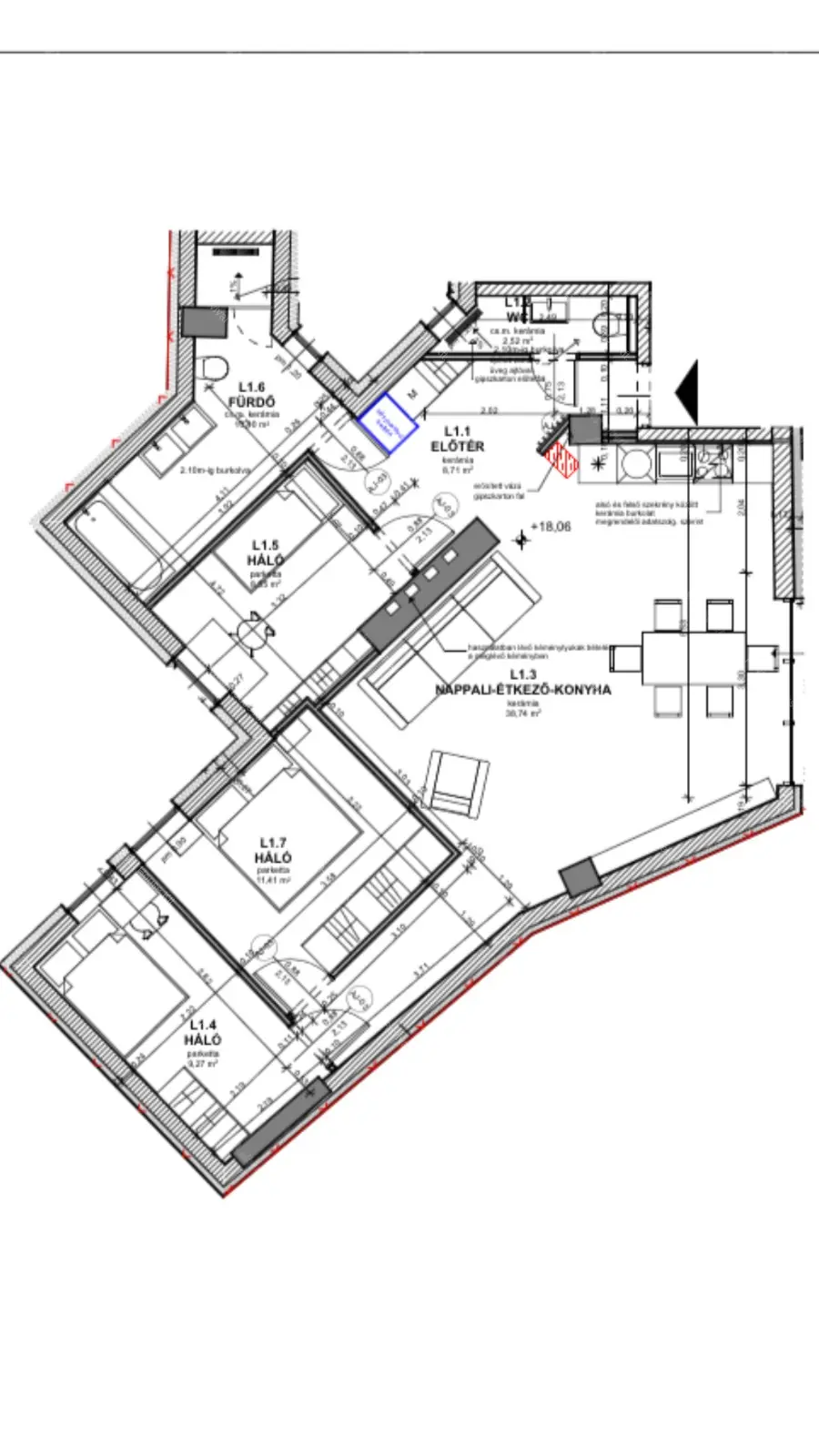 Kiadó albérlet 680000 Ft/hó áron: Budapest, VI. kerület  Podmaniczky utca. Mérete: 86 nm, 4 szobás | Alberlet.hu - 6655966