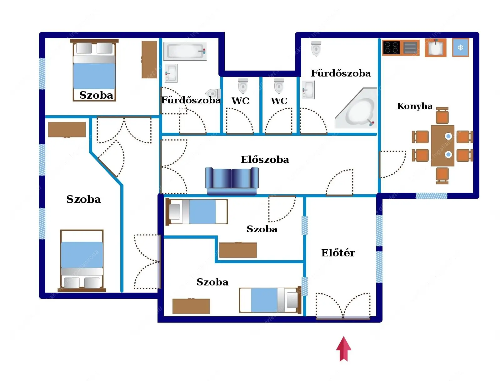 Kiadó albérlet 325000 Ft/hó áron: Budapest, VI. kerület  Rózsa utca. Mérete: 112 nm, 4 szobás | Alberlet.hu - 6621538