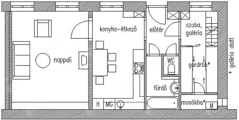Kiadó albérlet 260000 Ft/hó áron: Budapest, VI. kerület  Szófia utca. Mérete: 57 nm, 1 szobás | Alberlet.hu - 6613456