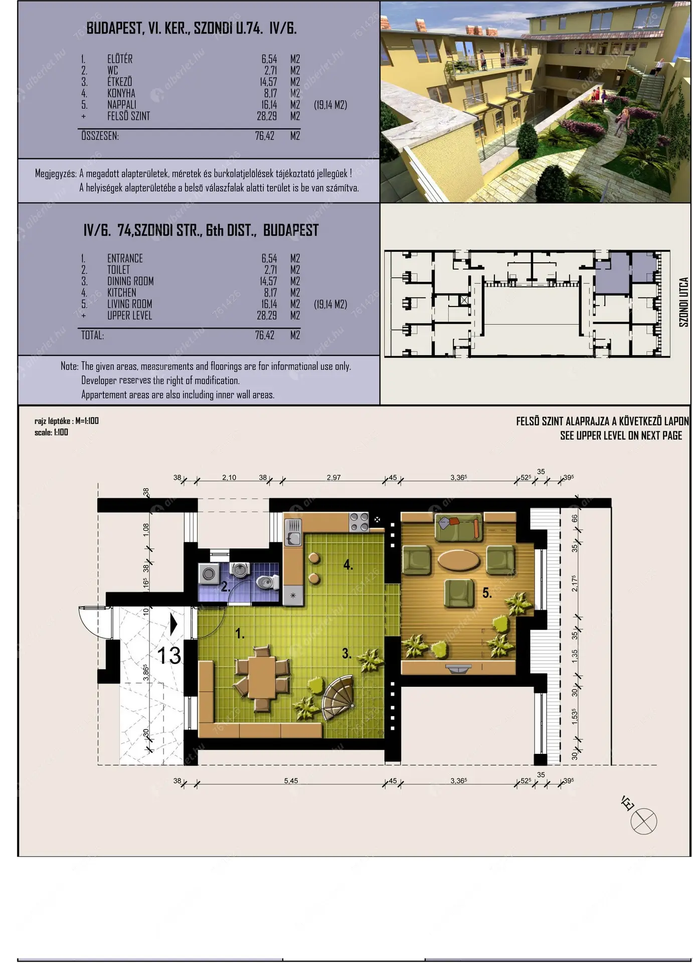 Kiadó albérlet 345000 Ft/hó áron: Budapest, VI. kerület  Szondi utca. Mérete: 86 nm, 1 szobás | Alberlet.hu - 6449362