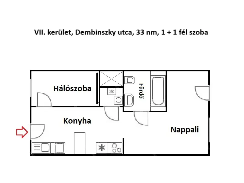 Kiadó albérlet 195000 Ft/hó áron: Budapest, VII. kerület  Dembinszky utca. Mérete: 33 nm, 2 szobás | Alberlet.hu - 6694857