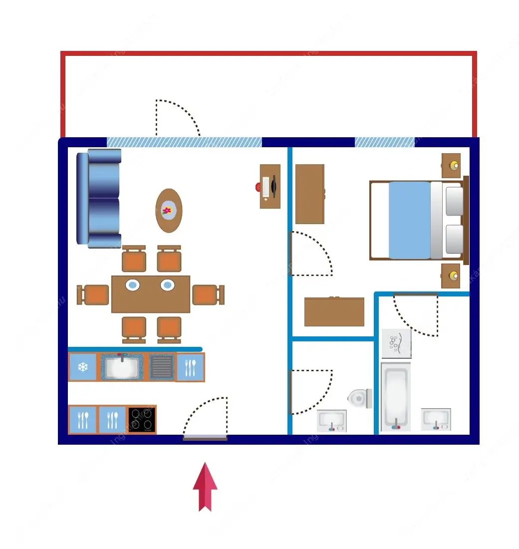 Kiadó albérlet 286000 Ft/hó áron: Budapest, VII. kerület  Holló utca. Mérete: 50 nm, 2 szobás | Alberlet.hu - 6638087