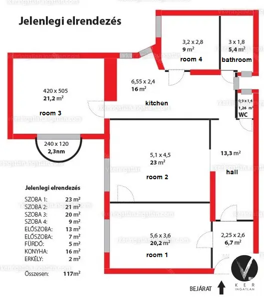 Kiadó albérlet 140000 Ft/hó áron: Budapest, VII. kerület  Rákóczi út. Mérete: 110 nm, 4 szobás | Alberlet.hu - 6495770