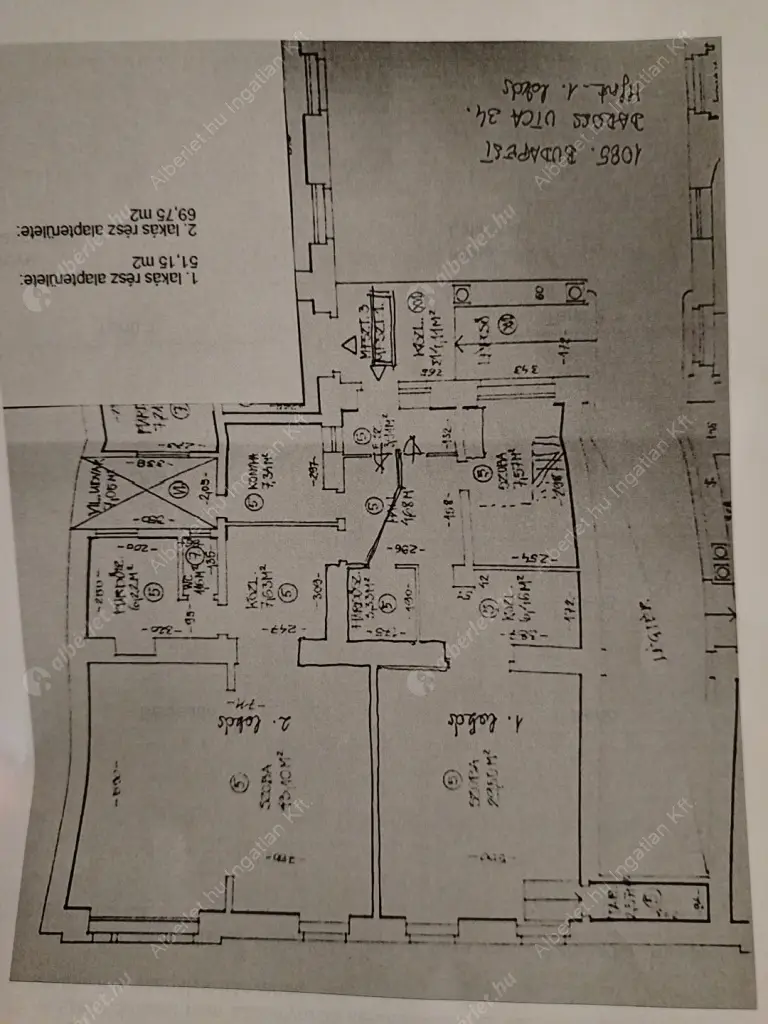 Kiadó albérlet 260000 Ft/hó áron: Budapest, VIII. kerület  Baross utca. Mérete: 51 nm, 1 szobás | Alberlet.hu - 6639622