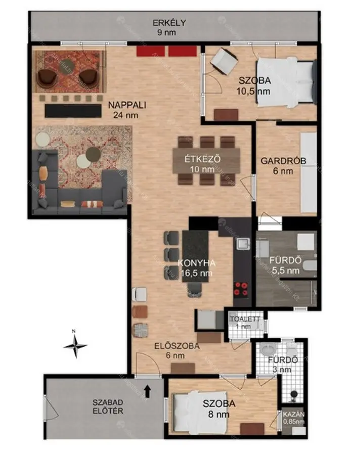 Kiadó albérlet 390000 Ft/hó áron: Budapest, VIII. kerület  Baross utca. Mérete: 89 nm, 3 szobás | Alberlet.hu - 6697661