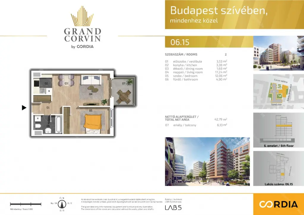 Kiadó albérlet 350000 Ft/hó áron: Budapest, VIII. kerület  Corvin sétány. Mérete: 43 nm, 1 szobás | Alberlet.hu - 6693289