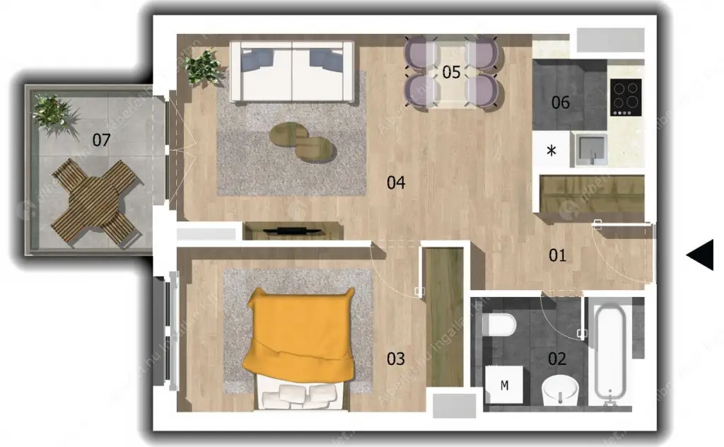 Kiadó albérlet 345000 Ft/hó áron: Budapest, VIII. kerület  Corvin sétány. Mérete: 44 nm, 2 szobás | Alberlet.hu - 6628819