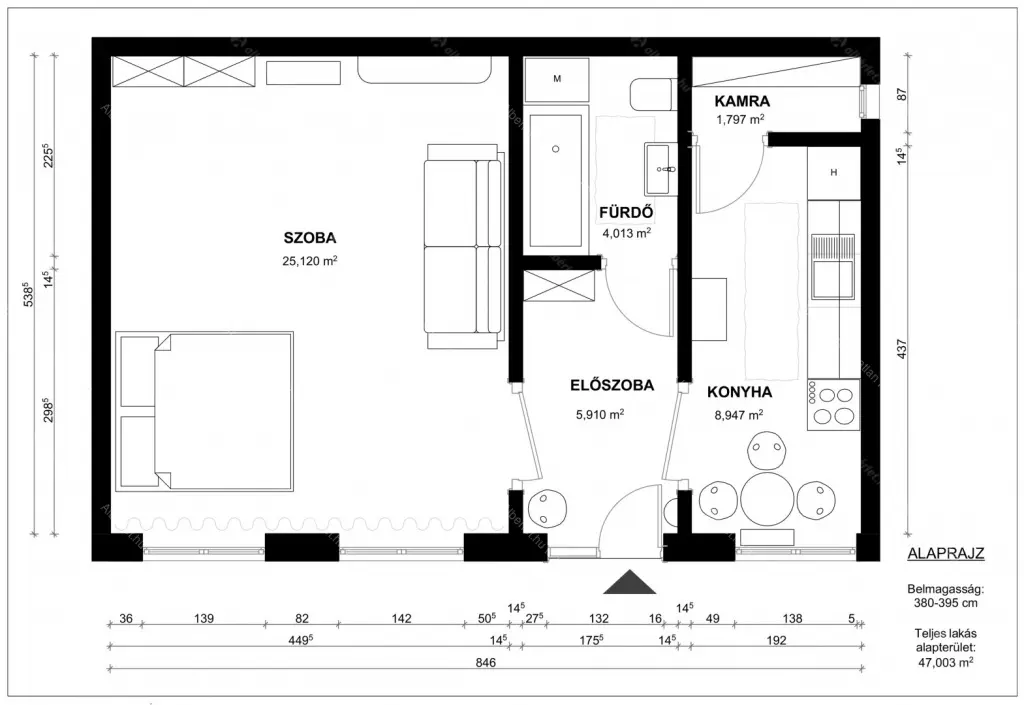 Kiadó albérlet 235000 Ft/hó áron: Budapest, VIII. kerület  József körút. Mérete: 47 nm, 2 szobás | Alberlet.hu - 6683581