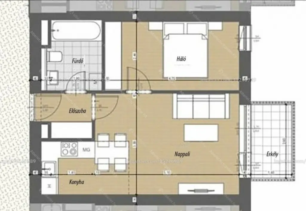 Kiadó albérlet 255000 Ft/hó áron: Budapest, VIII. kerület  Szigetvári utca. Mérete: 41 nm, 2 szobás | Alberlet.hu - 6671877