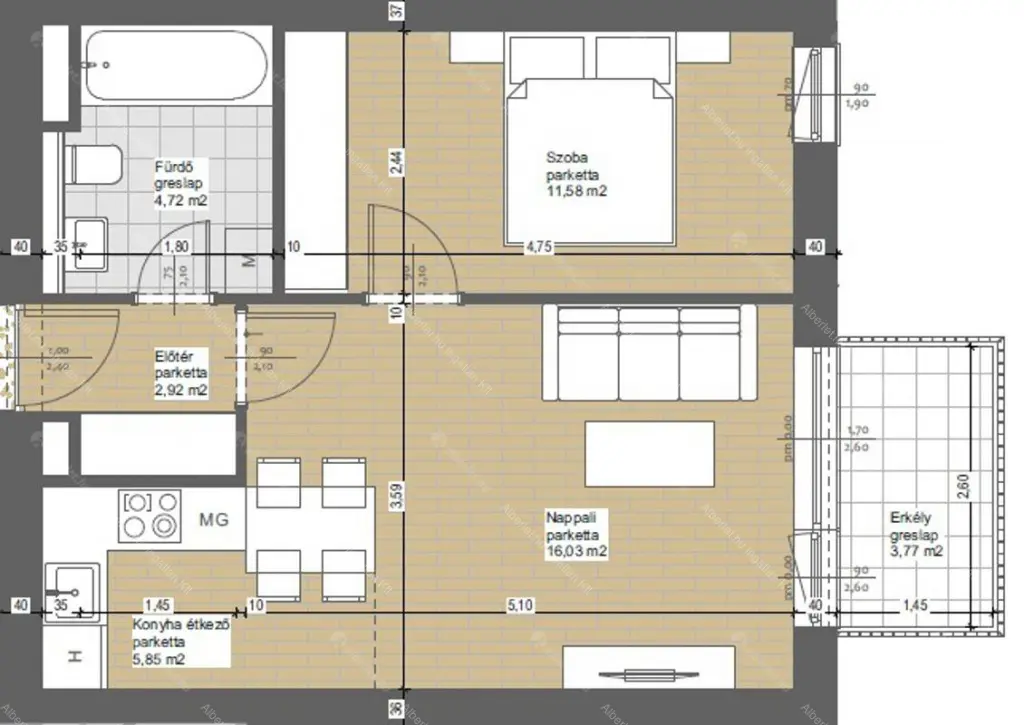 Kiadó albérlet 300000 Ft/hó áron: Budapest, VIII. kerület  Szigetvári utca. Mérete: 41 nm, 1 szobás | Alberlet.hu - 6704948
