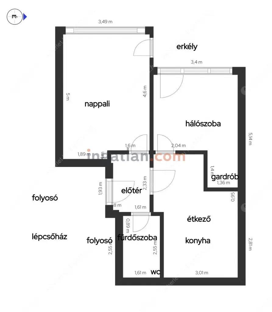 Kiadó albérlet 260000 Ft/hó áron: Budapest, VIII. kerület  Víg utca. Mérete: 55 nm, 2 szobás | Alberlet.hu - 6581341
