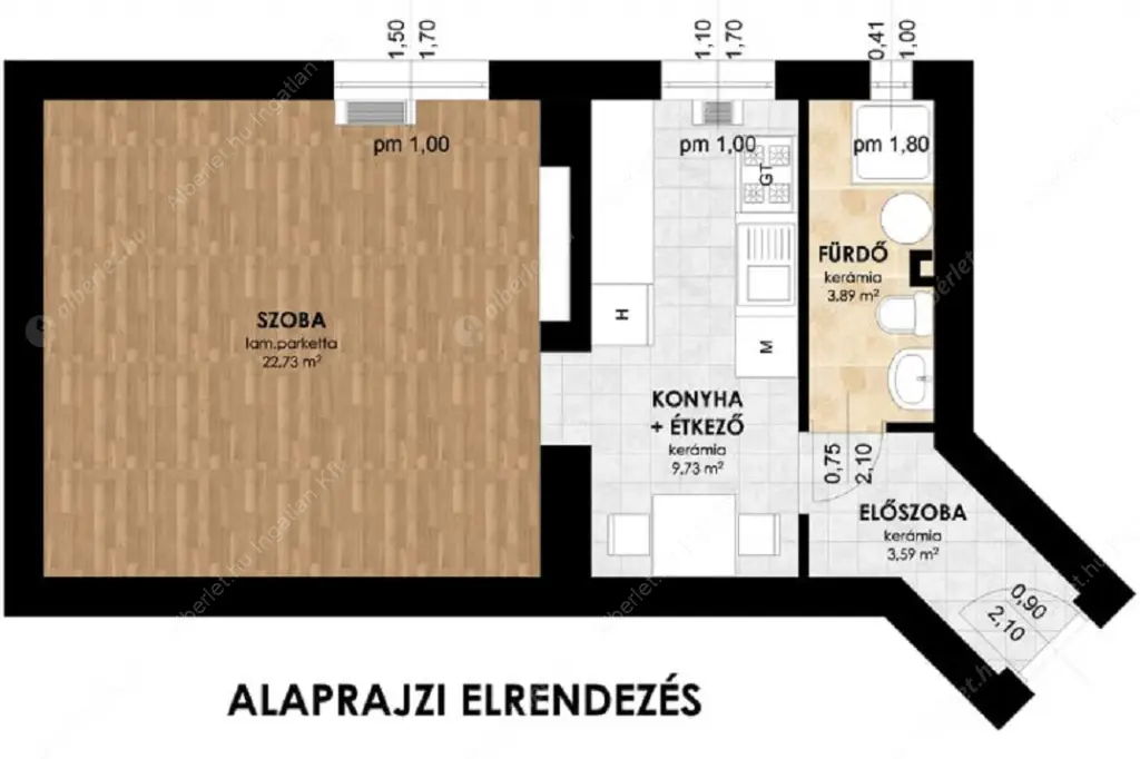 Kiadó albérlet 180000 Ft/hó áron: Budapest, XI. kerület  Bocskai út. Mérete: 34 nm, 1 szobás | Alberlet.hu - 6596531