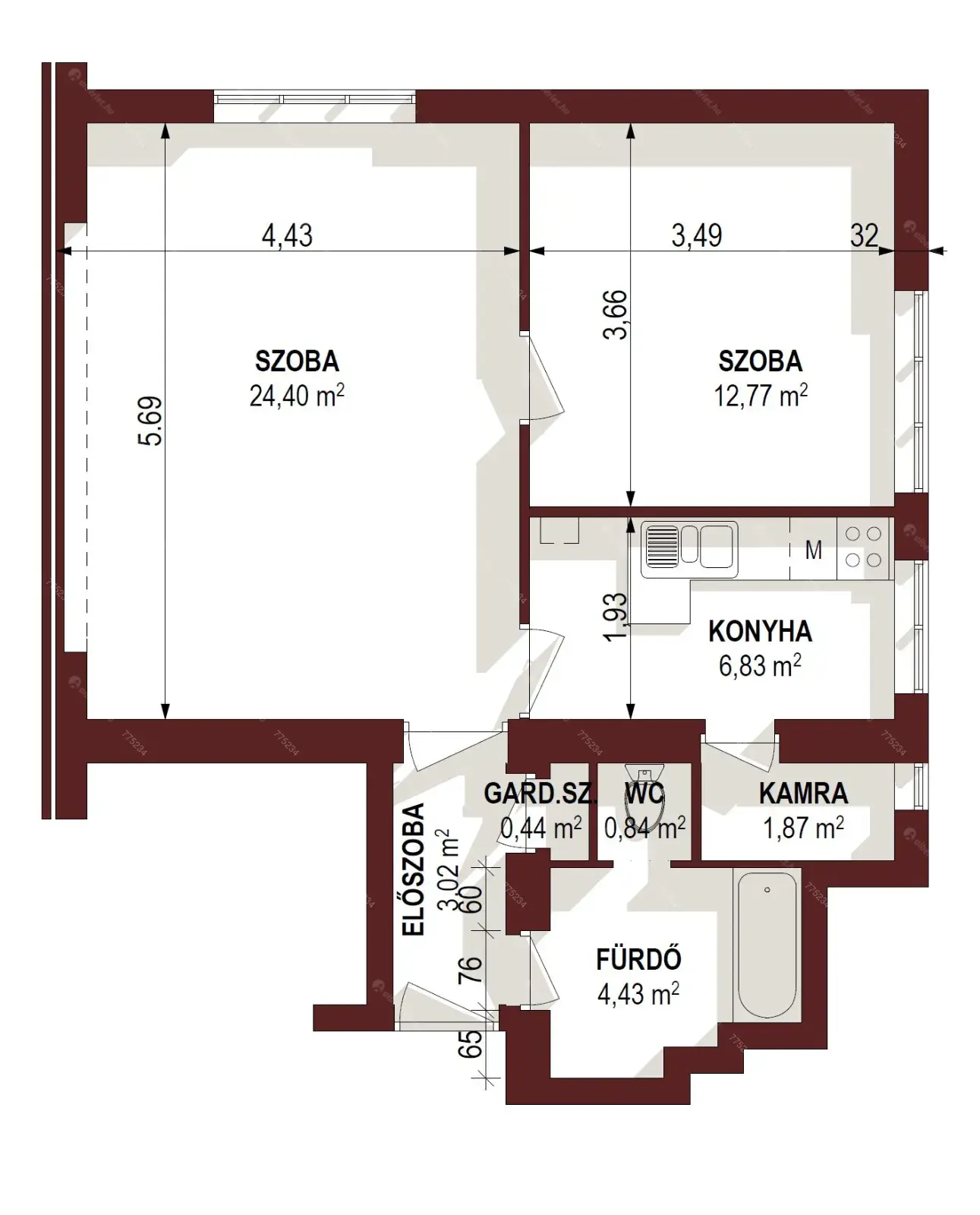 Kiadó albérlet 290000 Ft/hó áron: Budapest, XI. kerület  Orlay utca. Mérete: 54 nm, 2 szobás | Alberlet.hu - 6663960